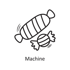 Machine vector outline Icon Design illustration. Christmas Symbol on White background EPS 10 File