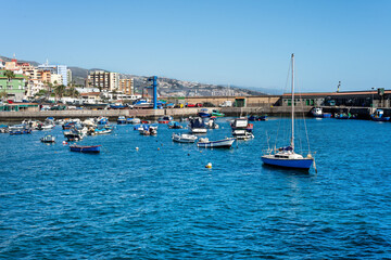 Fototapeta premium Port in Candelaria on a sunny day, Tenerife, Canary Islands.