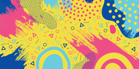 Bright background. Abstract background with vibrant colors and shapes. Modern creative design