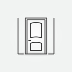 House Door outline vector concept minimal icon