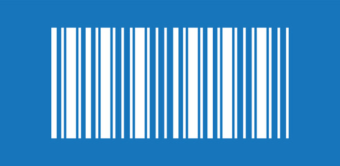 Scanning icon, QR code scan icon blue vector