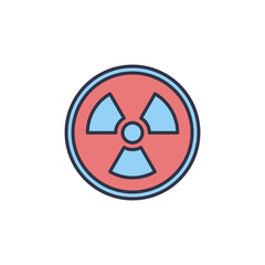 Radiation vector concept round colored modern icon