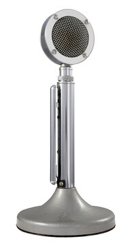 Front View Of A 1930s Desktop Radio Microphone (PNG)