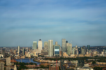 Fototapeta na wymiar London city office buildings and skyscrapers panorama skyline