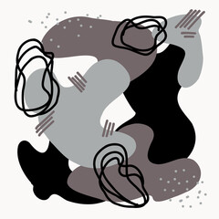 Abstract spots, stains. Designer decor. vector