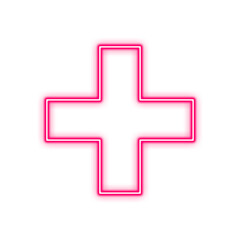 Obraz premium Plus Geometric Neon Sign Shape