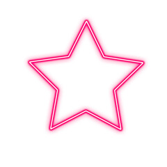 Obraz premium Star Geometric Neon Sign Shape