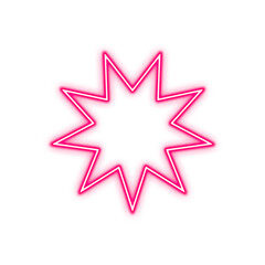 Obraz premium Star Geometric Neon Sign Shape