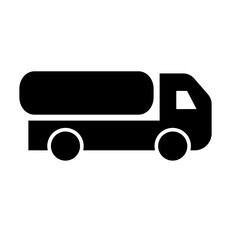 Tanker truck silhouette icon. Vector.