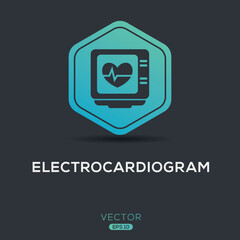 Creative (Electrocardiogram) Icon, Vector sign.