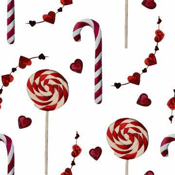 candy canes isolated on white background