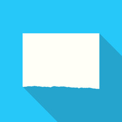 White torn paper icon vector in flat style