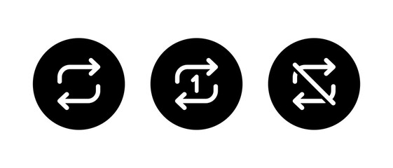 Repeat music button icon vector of media player app