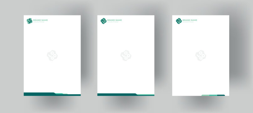 Set of Modern Business Letterhead Design Template, Abstract Design, Corporate Business - Letterhead Template, Multipurpose, elegant concept - Vector EPS file