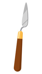 Painting tool cartoon illustration. Drawing creative material for workshop design. Painter art equipment. Artistic decorative element of art supplie