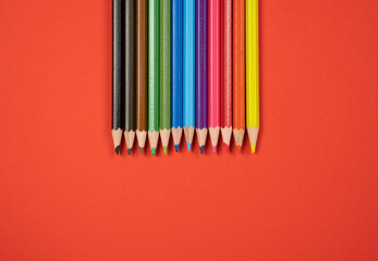 Colored Crayons Colorful Background Photo, Uskudar Istanbul, Turkey