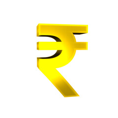 Obraz premium rupee india old shiny currency symbols 3d render isolated icon