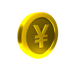 yen coin money 3d render