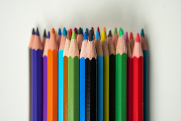 Fototapeta premium Colored Crayons Colorful Background Photo, Uskudar Istanbul, Turkey