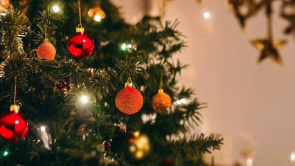 christmas tree with baubles