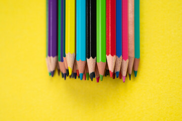 Colored Crayons Colorful Background Photo, Uskudar Istanbul, Turkey