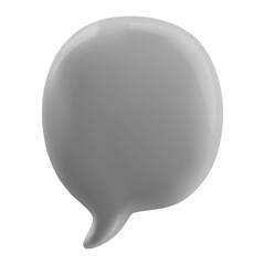 Transparent PNG 3d talking cloud, shiny cloud foam. 3d talking ballon. Grey cloud foam illustration. Modern chatting bubble.