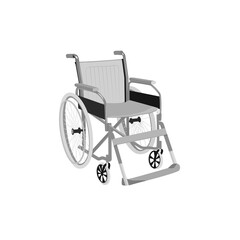 Fototapeta premium Invalid chair. Empty wheelchair isolated on the white background. Vector illustration 