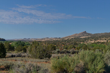 Fototapeta na wymiar scenic view of Comb ridge from Butler Wash Ruins Trailhead (San Juan county, Utah)