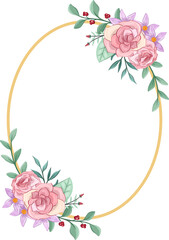 pink floral bouquet with watercolor