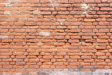 Old Red, brown brick wall, texture, background