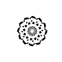 black and white spiral