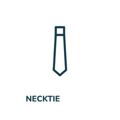 Tie icon vector symbol. Necktie line version, outline vector 