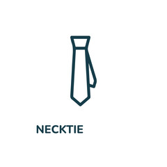 Tie icon vector symbol. Necktie line version, outline vector 