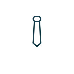 Tie icon vector symbol. Necktie line version, outline vector 