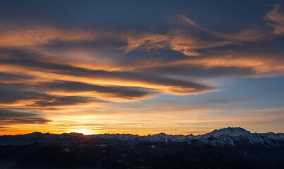Vista del Monte Rosa dal Mottarone
