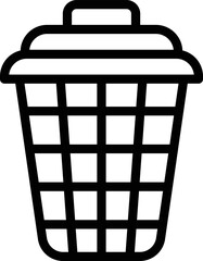 Laundry Basket Vector Icon Design Illustration