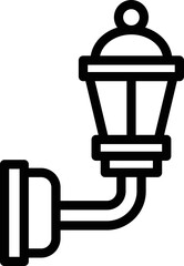 Wall Lamp Vector Icon Design Illustration