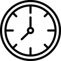 Wall Clock Vector Icon Design Illustration