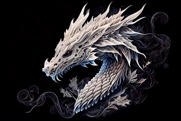 Generative AI abstract render of a dragon
