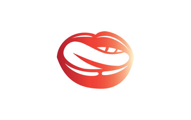 Sexy hot lips bite sign vector. Sexy lips icon and symbol design vector