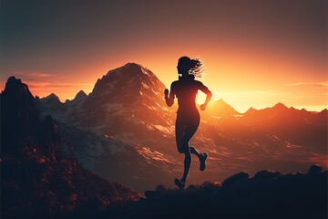 Digital illustration about climber on the mountain.