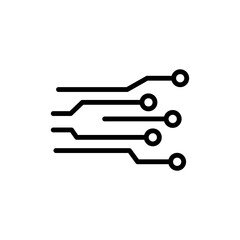 Circuit icon vector logo design template