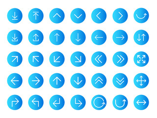 Arrows set vector collection. Arrow icon. Arrow. Cursor simple arrows. on a white background vector illustration