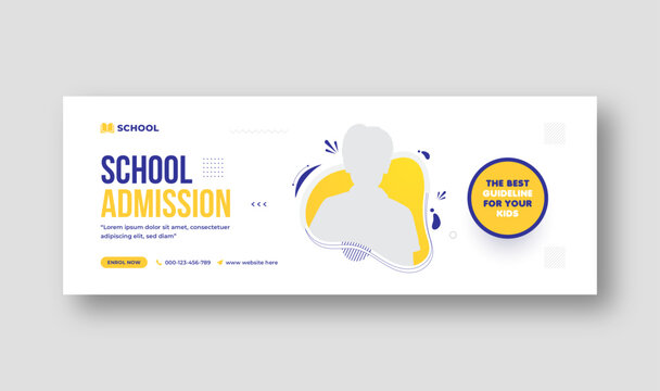 Back To School Social Media Post, Web Banner, And Facebook Cover Template 