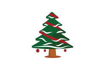 christmas tree isolated on white