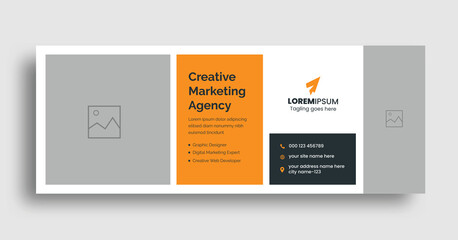 Digital marketing agency facebook cover and web banner social media post template

