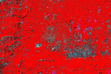 Peeling paint on wall seamless texture. Pattern of rustic grunge material. Changed color scheme.