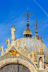 Dome of Saint Mark's Basilica (Basilica di San Marco) in Venice, Italy