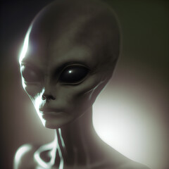 Extraterrestrial Person Look  - obrazy, fototapety, plakaty