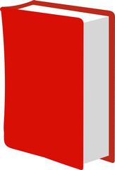 Red Cartoon Hand Drawn Hard Cover Book Icon